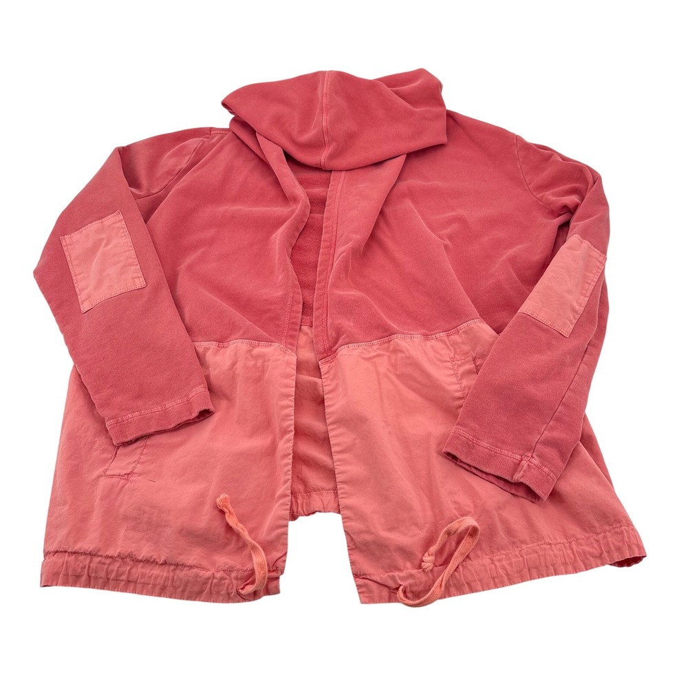 Evy's Tree Coral Pink Hooded Cotton Drawstring Pocket Anorak Jacket Women's XL